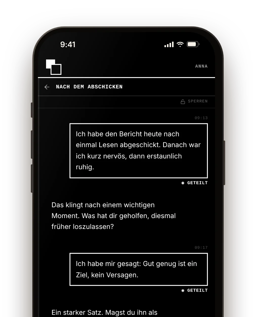 KI-CHAT: Ansicht in Mindstrata