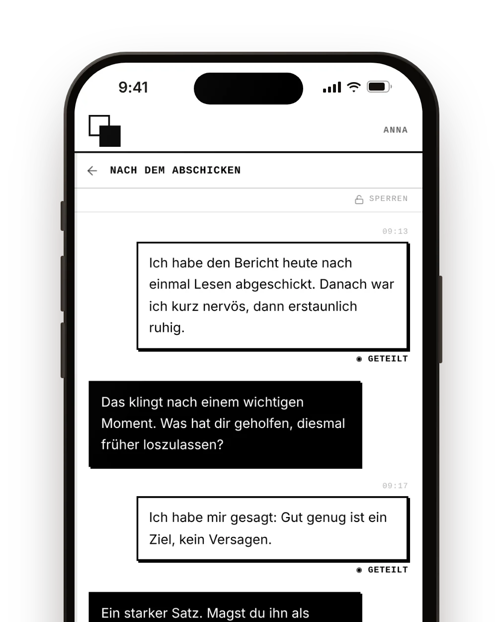 KI-CHAT: Ansicht in Mindstrata